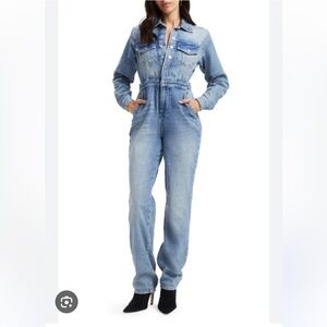 Good American denim jumpsuit